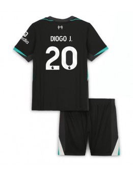 Otroški Nogometna dresi replika Liverpool Diogo Jota #20 Gostujoči 2024-25 Kratek rokav (+ hlače)